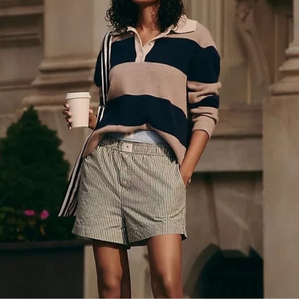 Anthropologie boxer shorts “The Wren”, dark green, size medium